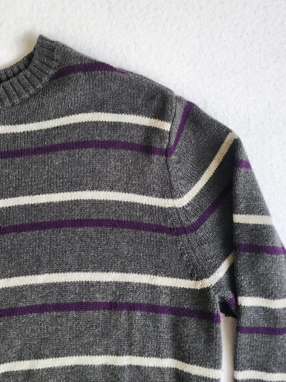 St. John's Bay Men's Striped Cotton Crewneck Sweater